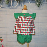 2 Pc. Harlequin Christmas Dress